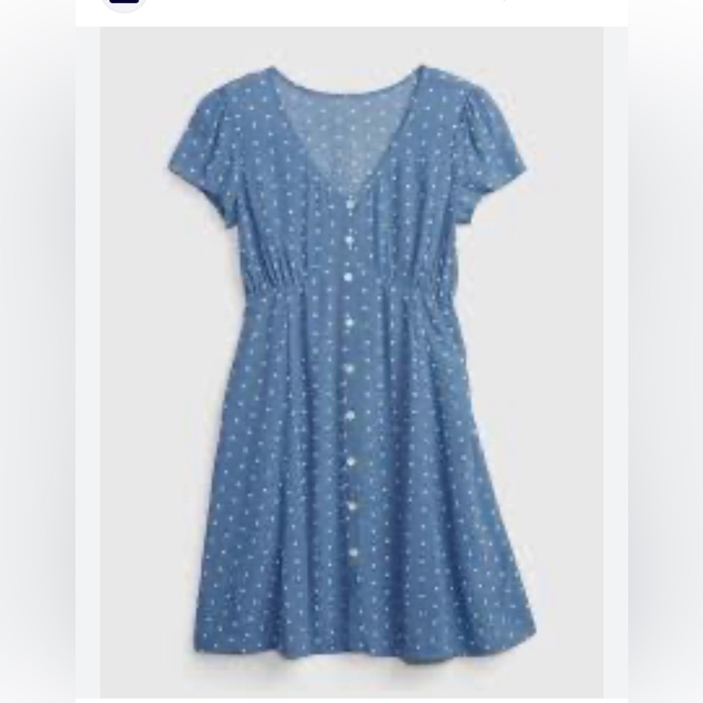 Gap Teen blue and polka dot dress size 12